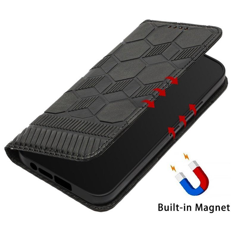 Flip Case Samsung Galaxy S23 Ultra 5G Suojaketju Kuori Strappy Football Style