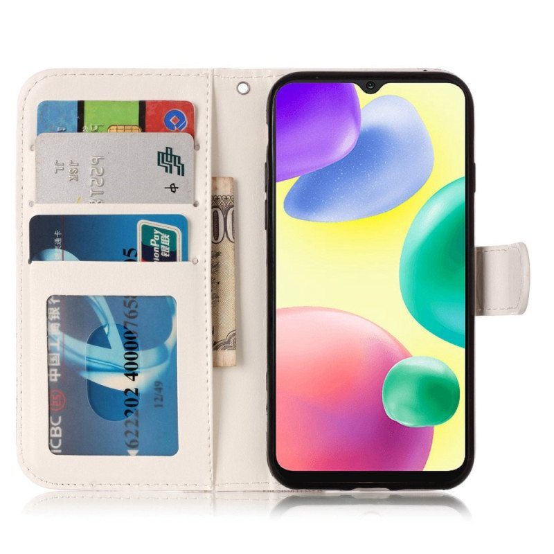 Flip Case Xiaomi 12 Lite Suojaketju Kuori Strappy Pandat