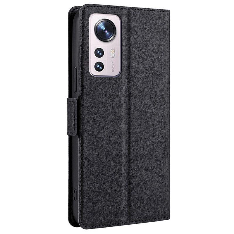 Flip Case Xiaomi 12 Pro Erittäin Hieno Nahkatyyli