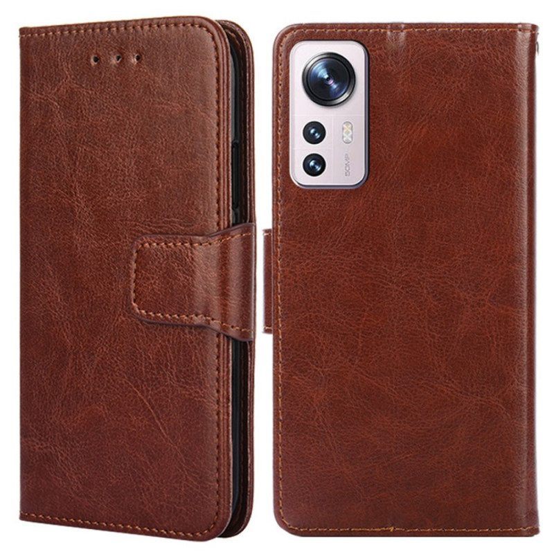 Flip Case Xiaomi 12 Pro Vintage Nahkatyyli