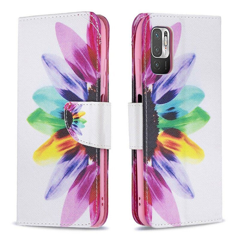 Flip Case Xiaomi Redmi Note 10 5G Akvarelli Kukka