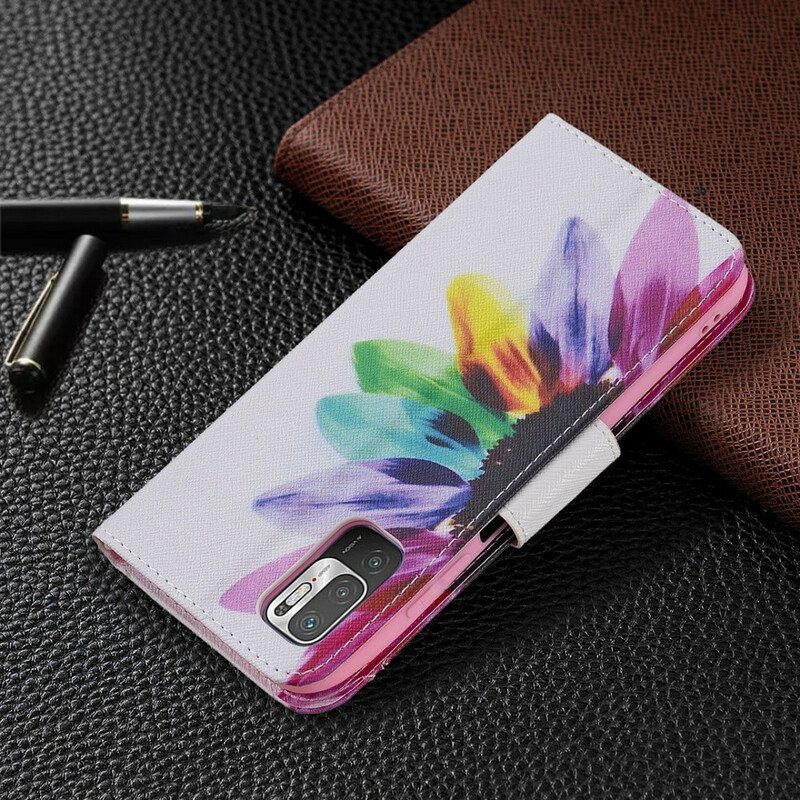 Flip Case Xiaomi Redmi Note 10 5G Akvarelli Kukka