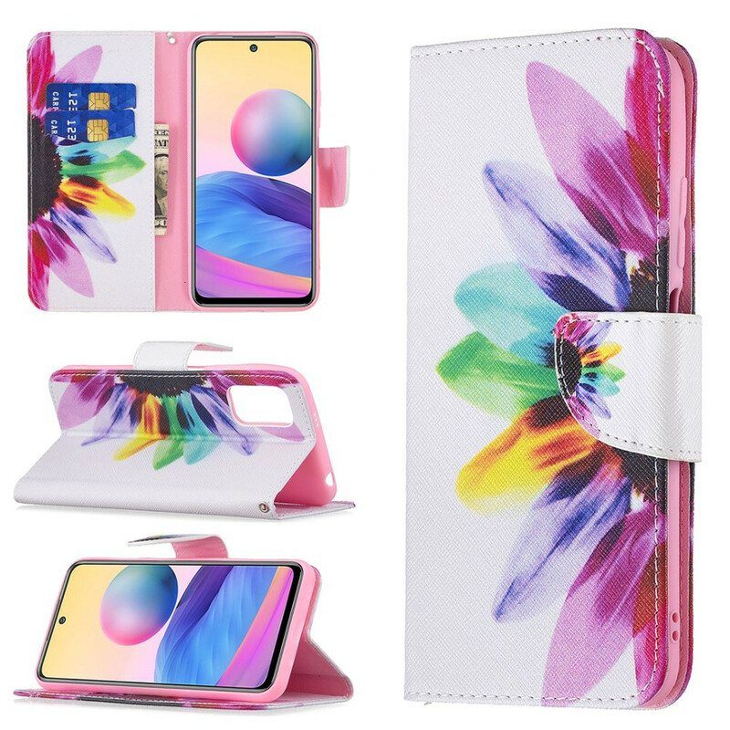 Flip Case Xiaomi Redmi Note 10 5G Akvarelli Kukka