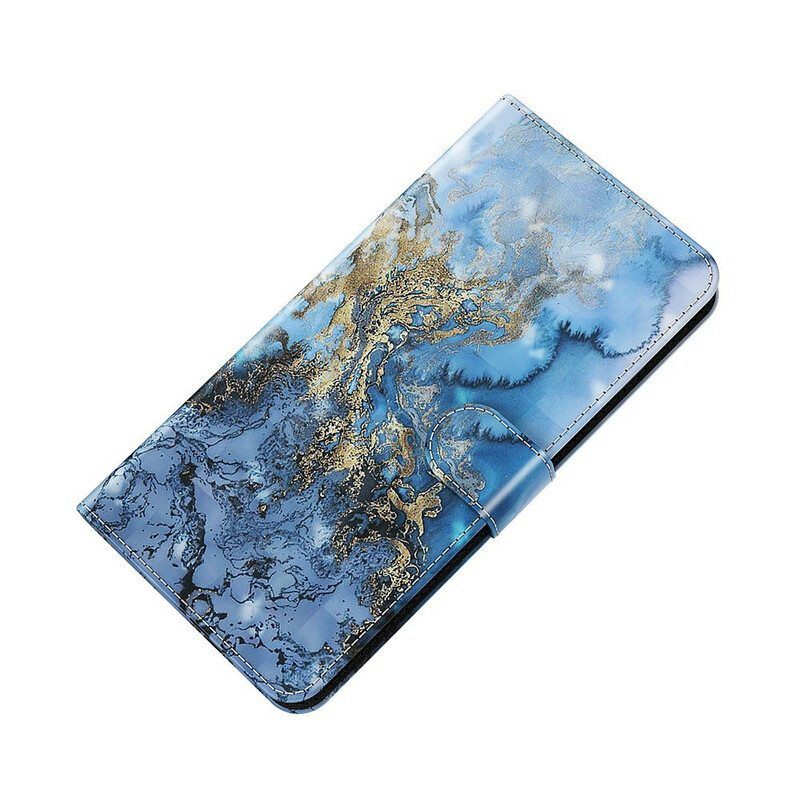 Flip Case Xiaomi Redmi Note 10 5G Marmori Kaulanauhalla