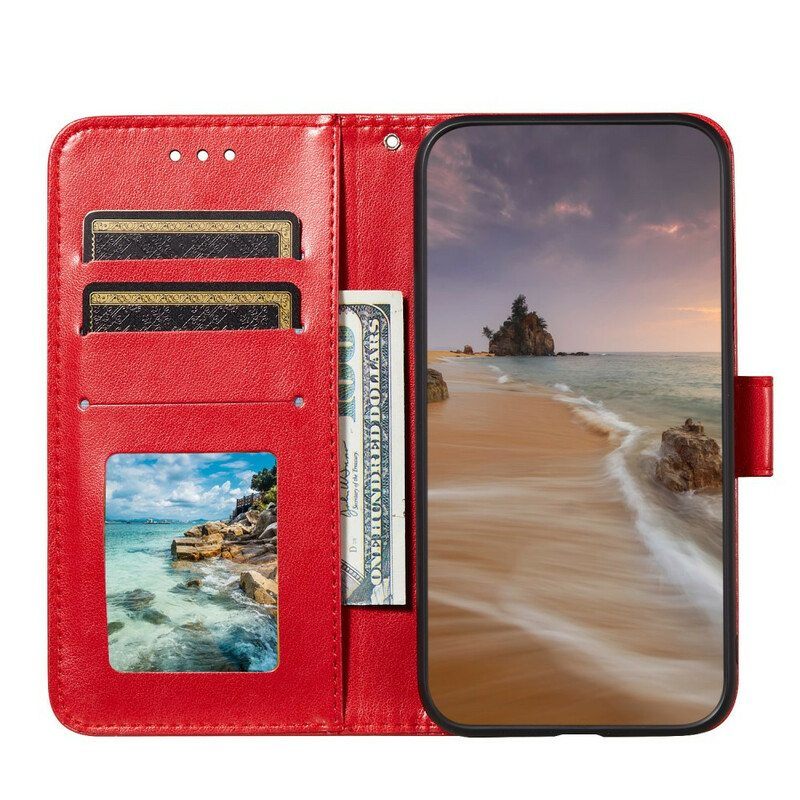 Flip Case Xiaomi Redmi Note 10 5G Nahkainen Muotoilu Hihnalla