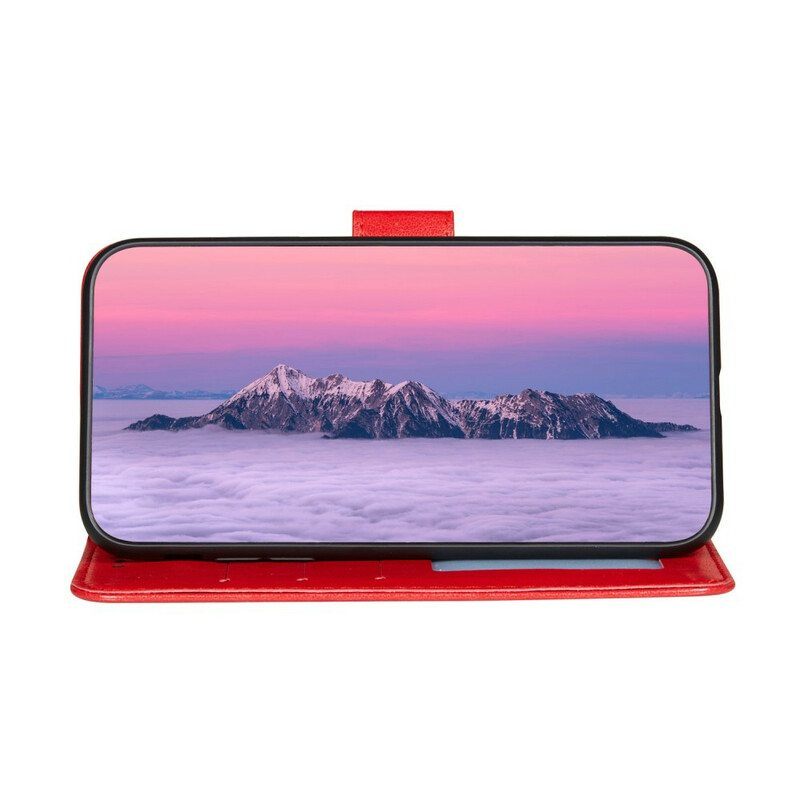 Flip Case Xiaomi Redmi Note 10 5G Nahkainen Muotoilu Hihnalla