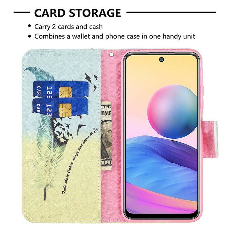 Flip Case Xiaomi Redmi Note 10 5G Oppia Lentämään