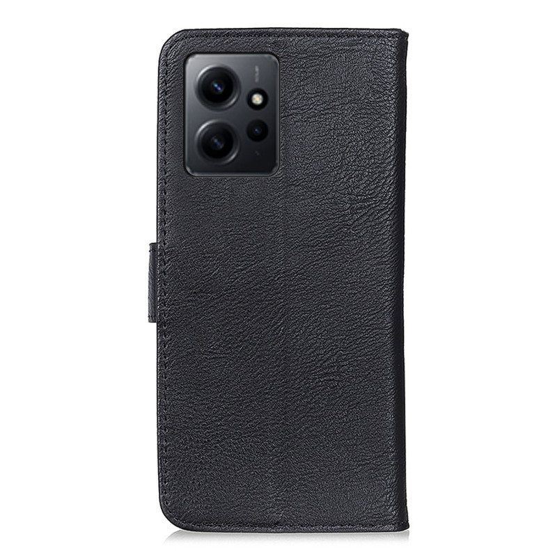 Flip Case Xiaomi Redmi Note 12 4G Keinonahka Retro Khazneh