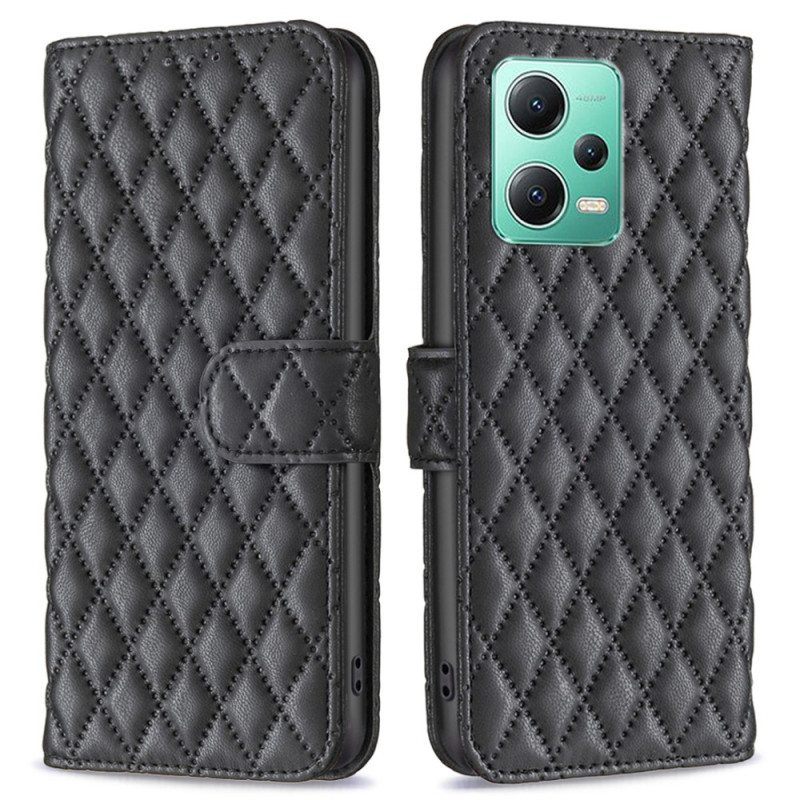 Flip Case Xiaomi Redmi Note 12 5G Tikattu Binfen Väri