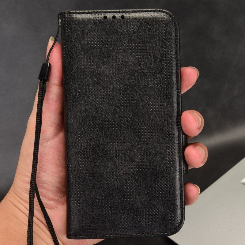 Flip Case Xiaomi Redmi Note 12 Pro Plus Kolmiot Kaulanauhalla