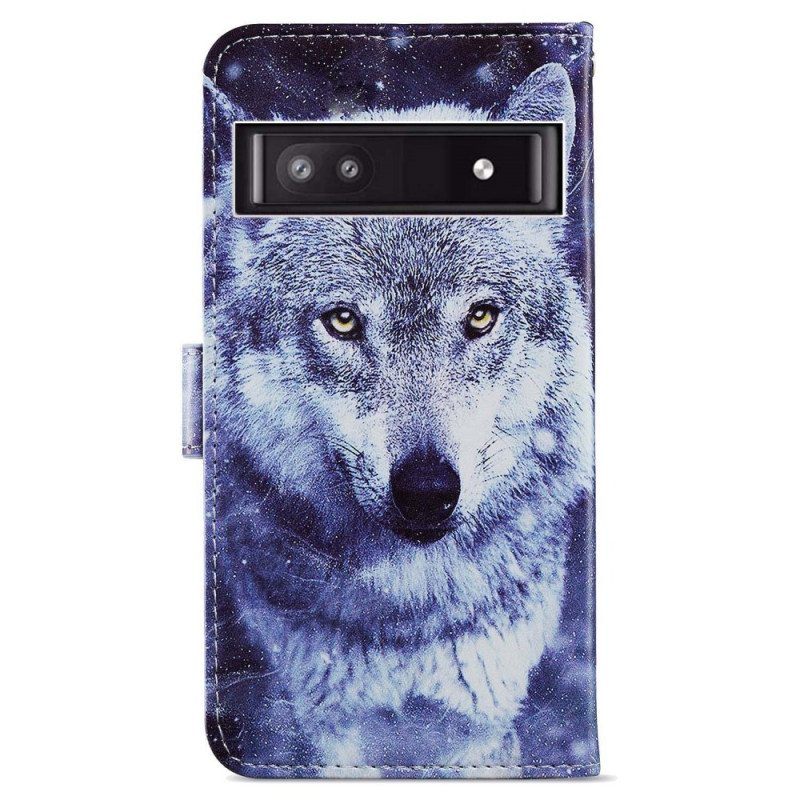 Kotelot Google Pixel 7A Suojaketju Kuori Minun Strappy Wolf