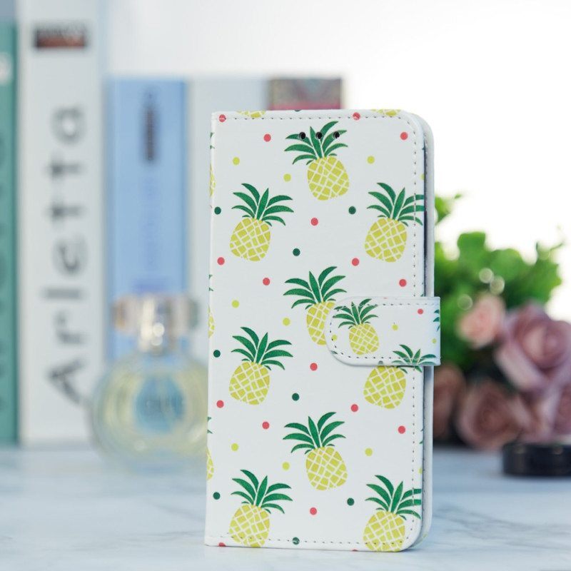 Kotelot iPhone 15 Plus Suojaketju Kuori Ananas Hihnalla