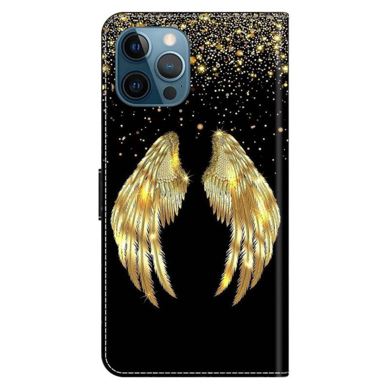 Kotelot iPhone 15 Pro Golden Wings