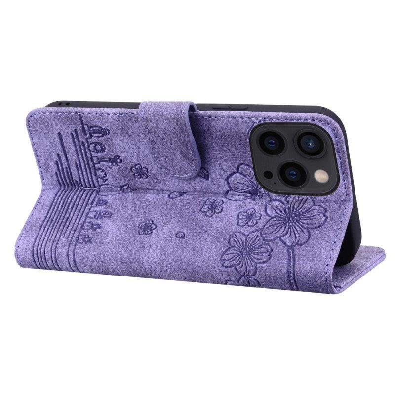 Kotelot iPhone 15 Pro Suojaketju Kuori Thong Cat Daydream