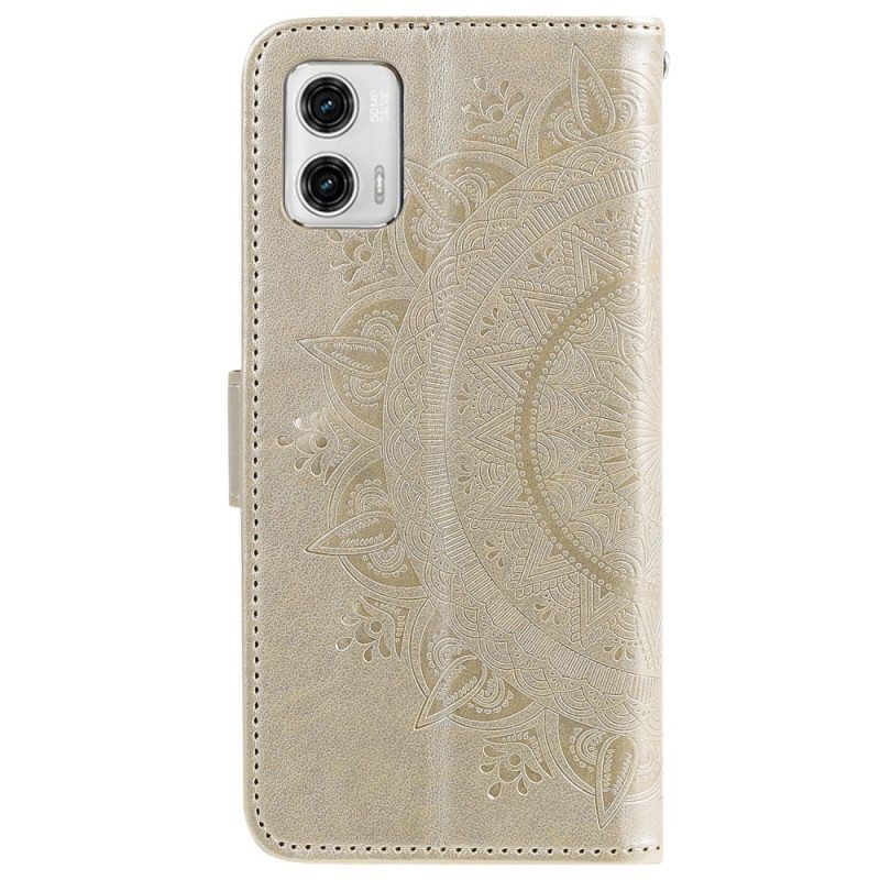 Kotelot Moto G73 5G Auringon Mandala