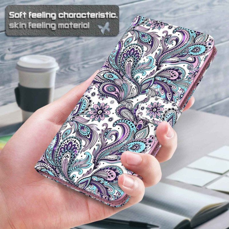 Kotelot Moto G73 5G Suojaketju Kuori Strappy Paisley -kuvio