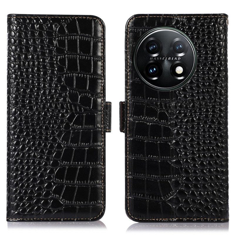 Kotelot OnePlus 11 5G Crocodile Style Rfid