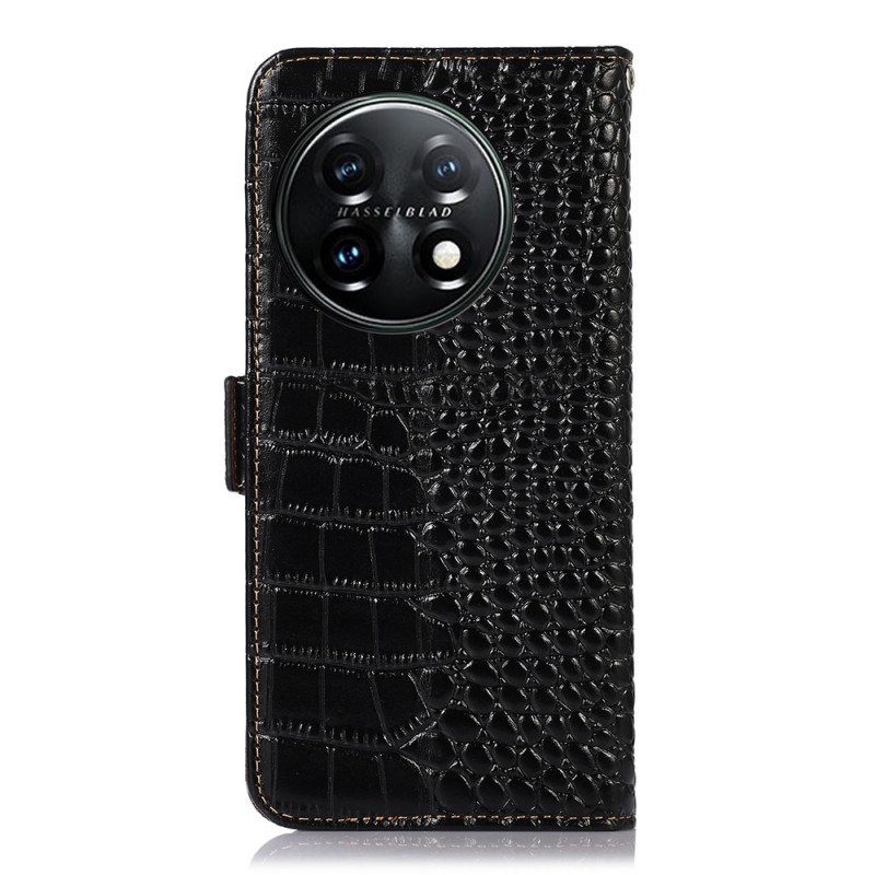 Kotelot OnePlus 11 5G Crocodile Style Rfid