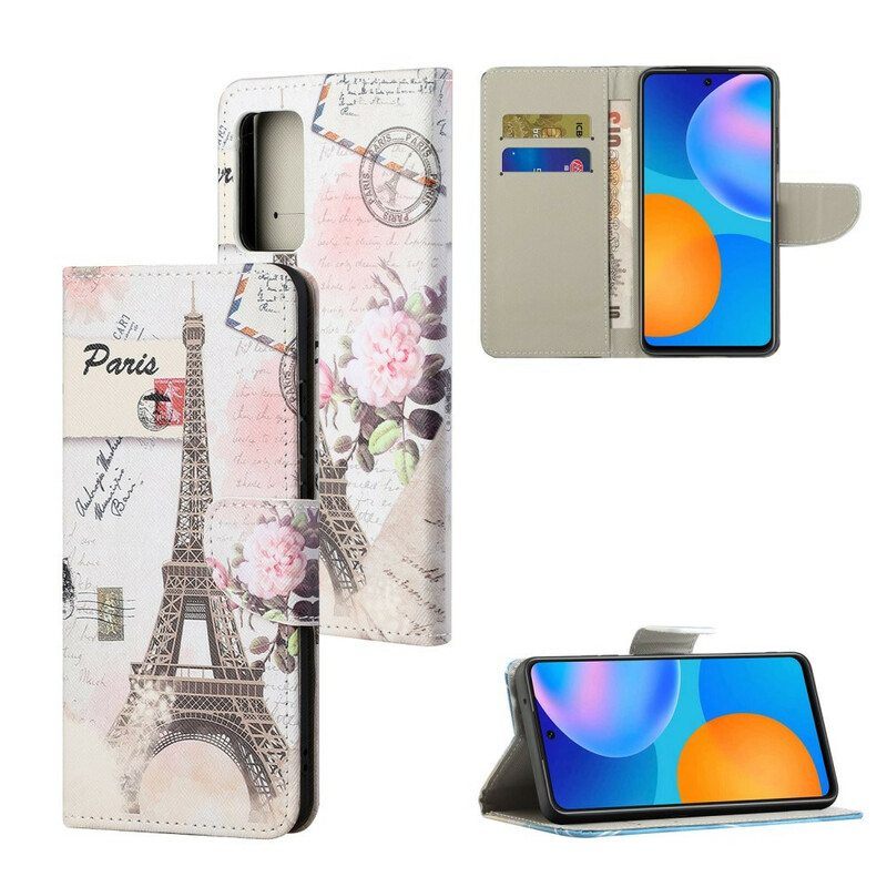 Kotelot Poco M3 Pro 5G Retro Eiffel-torni