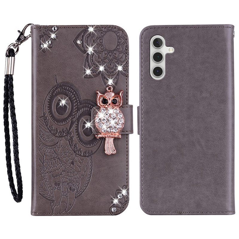 Kotelot Samsung Galaxy A13 5G / A04s Pöllö Mandala Ja Charm