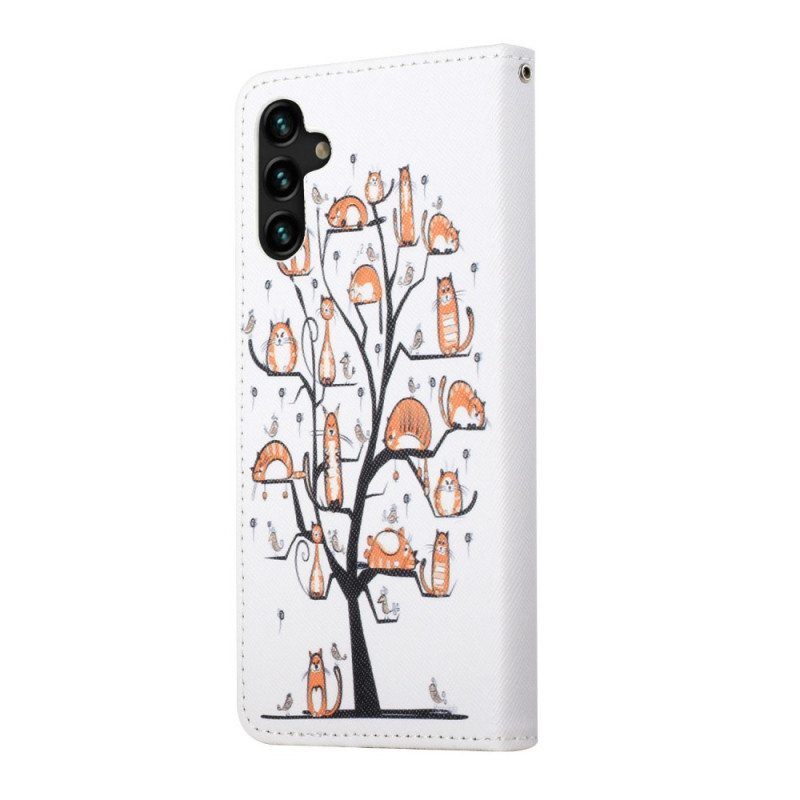 Kotelot Samsung Galaxy A13 5G / A04s Suojaketju Kuori / 04s Funky Cats Strappy