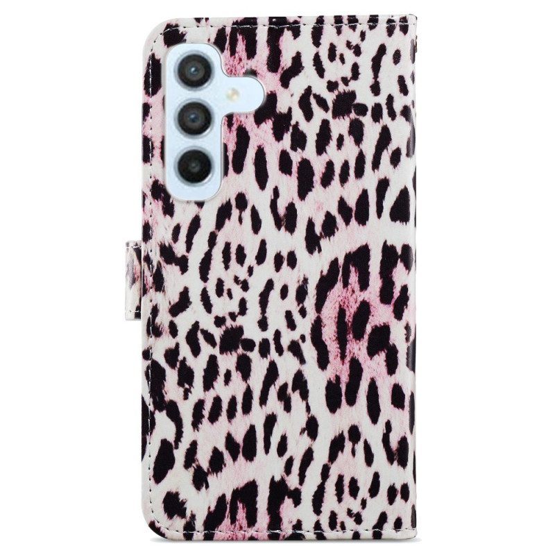 Kotelot Samsung Galaxy A54 5G Suojaketju Kuori Strappy Leopard Style