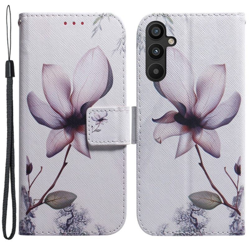 Kotelot Samsung Galaxy A54 5G Suojaketju Kuori Vintage Strappy Flower