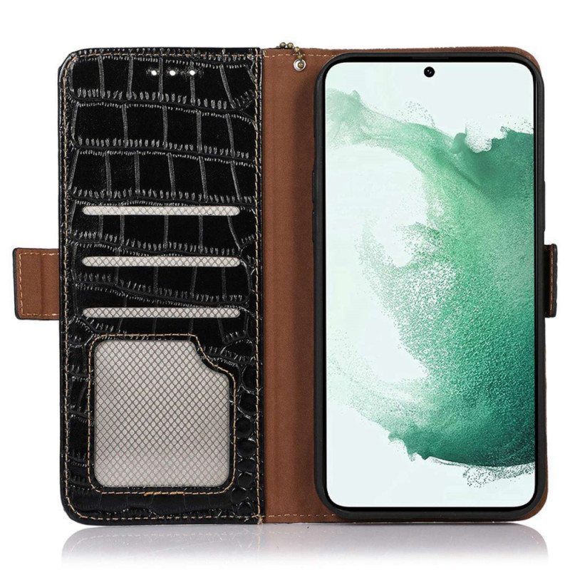 Kotelot Samsung Galaxy M13 Crocodile Style Rfid