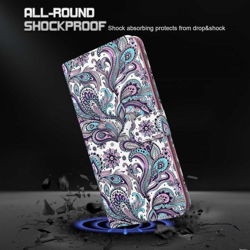 Kotelot Samsung Galaxy S23 Ultra 5G Suojaketju Kuori Strappy Paisley -kuvio