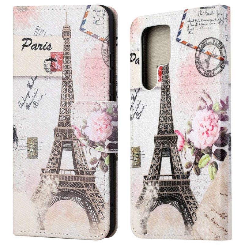 Kotelot Samsung Galaxy S23 Ultra 5G Vintage Eiffel-torni