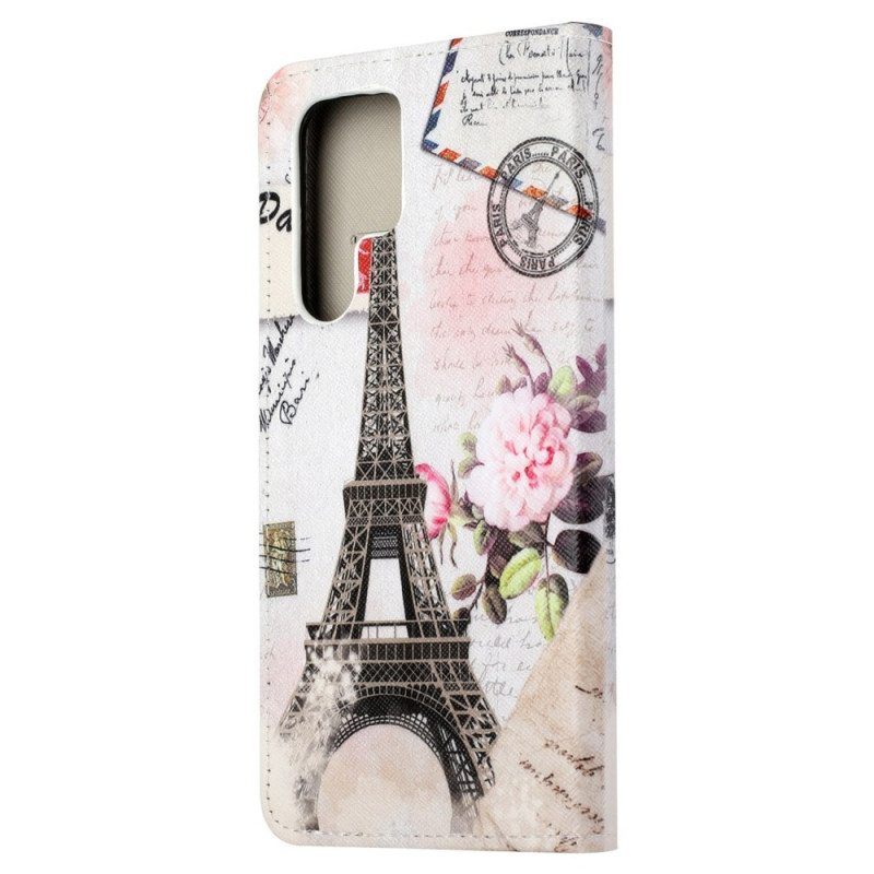 Kotelot Samsung Galaxy S23 Ultra 5G Vintage Eiffel-torni