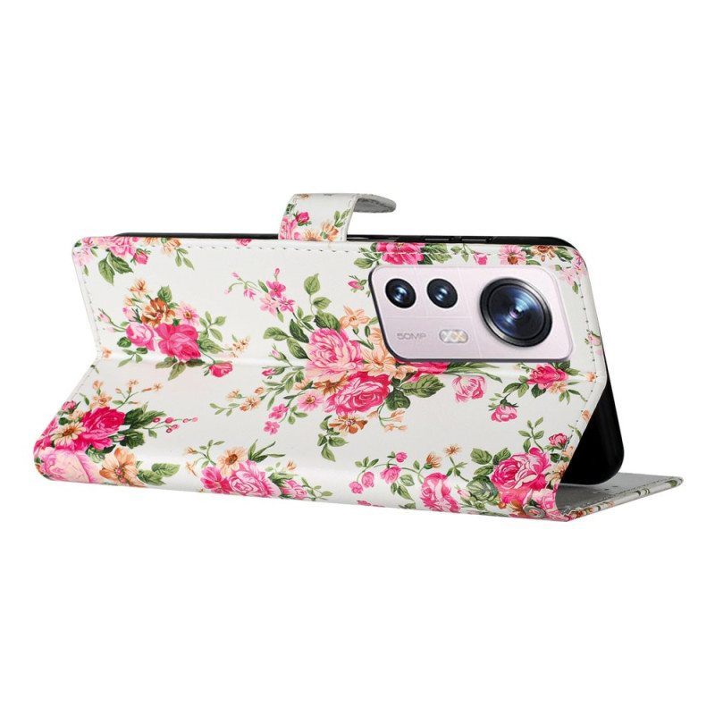 Kotelot Xiaomi 12 Lite Suojaketju Kuori Hihna Liberty Flowers