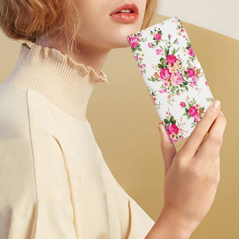 Kotelot Xiaomi 12 Lite Suojaketju Kuori Hihna Liberty Flowers