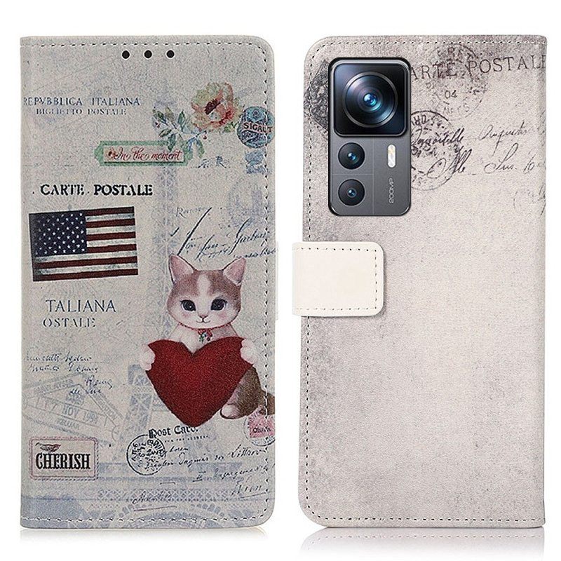 Kotelot Xiaomi 12T / 12T Pro Traveller Cat