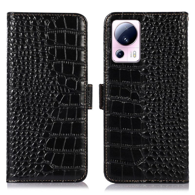 Kotelot Xiaomi 13 Lite Crocodile Style Rfid