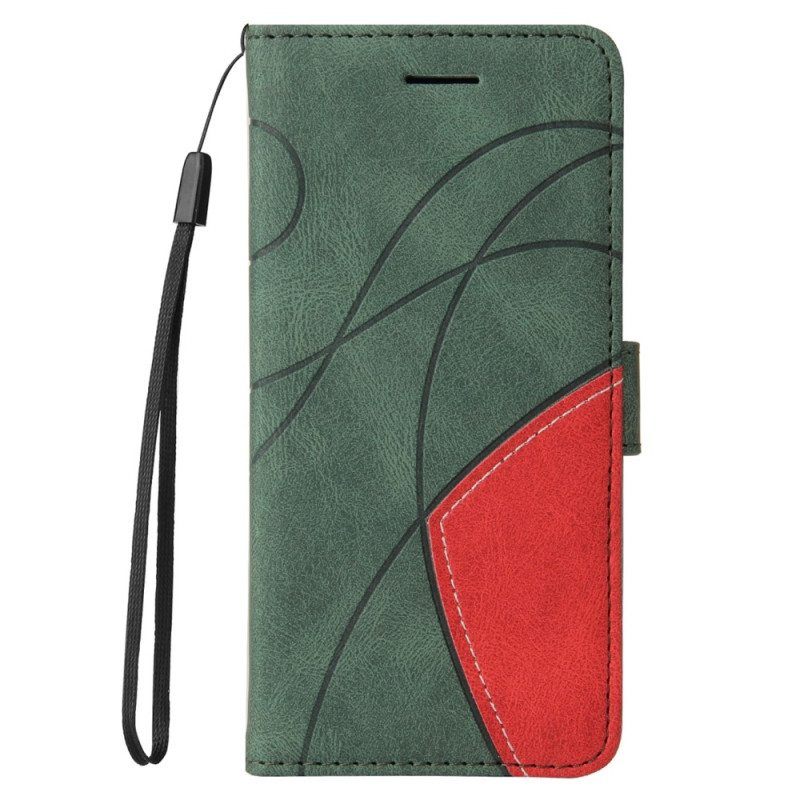 Kotelot Xiaomi Redmi A1 Kaksisävyinen Signature Faux Leather