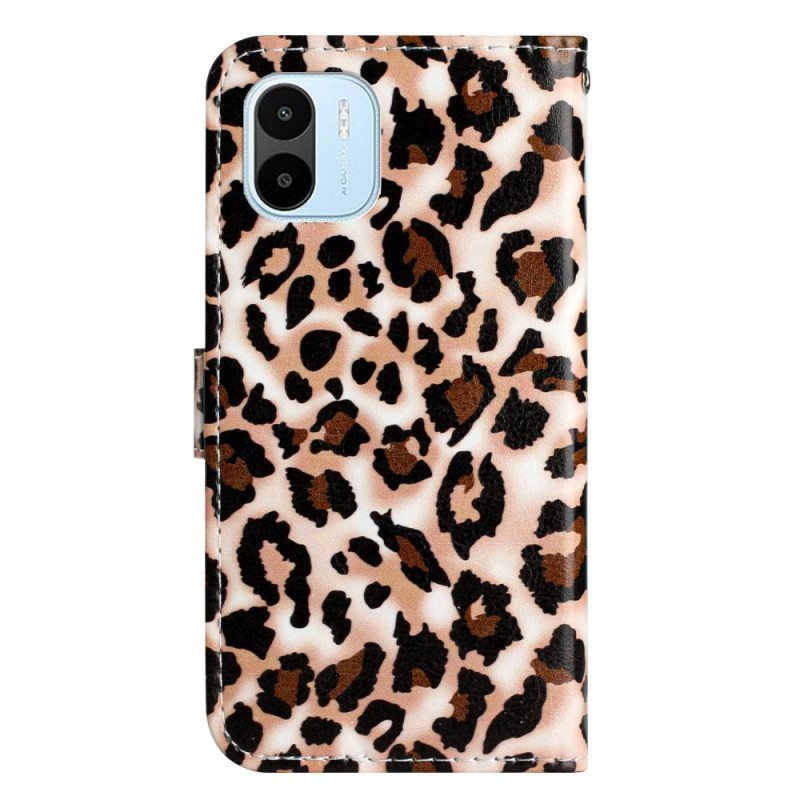 Kotelot Xiaomi Redmi A1 Suojaketju Kuori Strappy Leopard Print