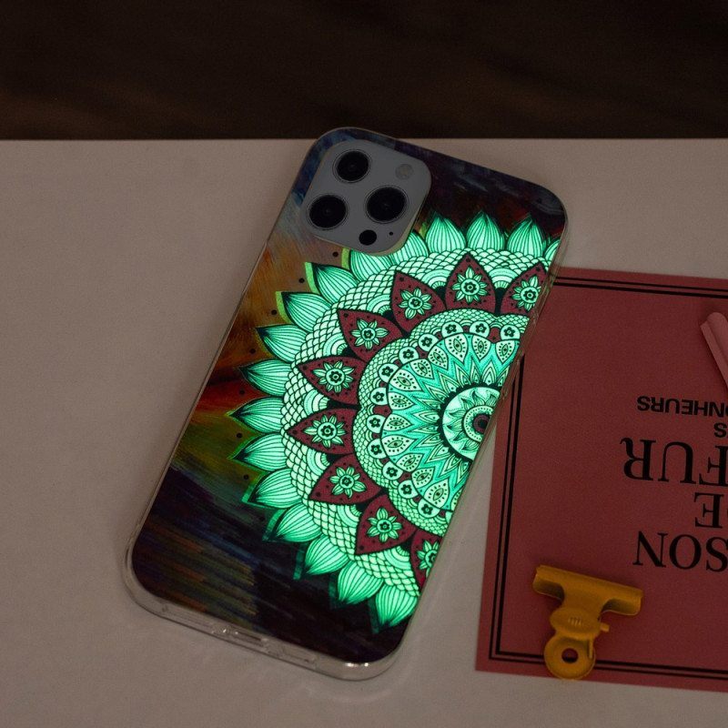 Kuori iPhone 15 Pro Fluoresoiva Mandala