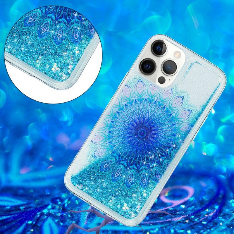 Kuori iPhone 15 Pro Mandala Glitter