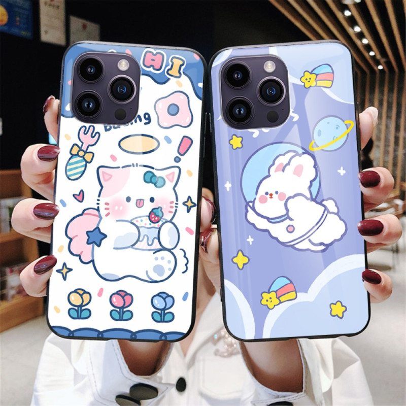 Kuori iPhone 15 Pro Max Bubble Dog -karkaistu Lasi