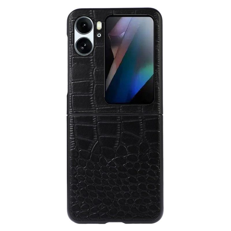 Kuori Oppo Find N2 Flip Kotelot Flip Aito Crocodile Skin Style -nahka