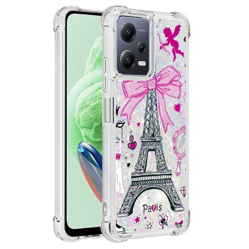 Kuori Poco X5 5G Eiffel-tornin Paljetteja