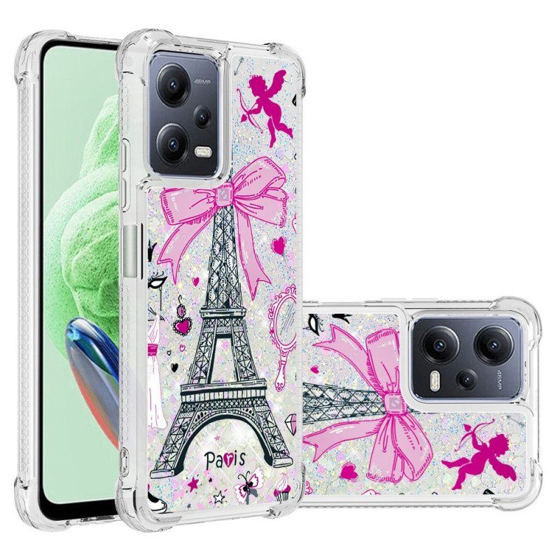 Kuori Poco X5 5G Eiffel-tornin Paljetteja