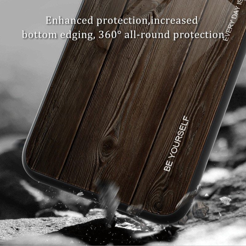 Kuori Samsung Galaxy S23 5G Wood Design Karkaistu Lasi