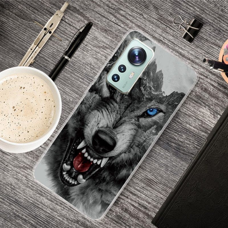 Kuori Xiaomi 12 Pro Silikoni Wolf