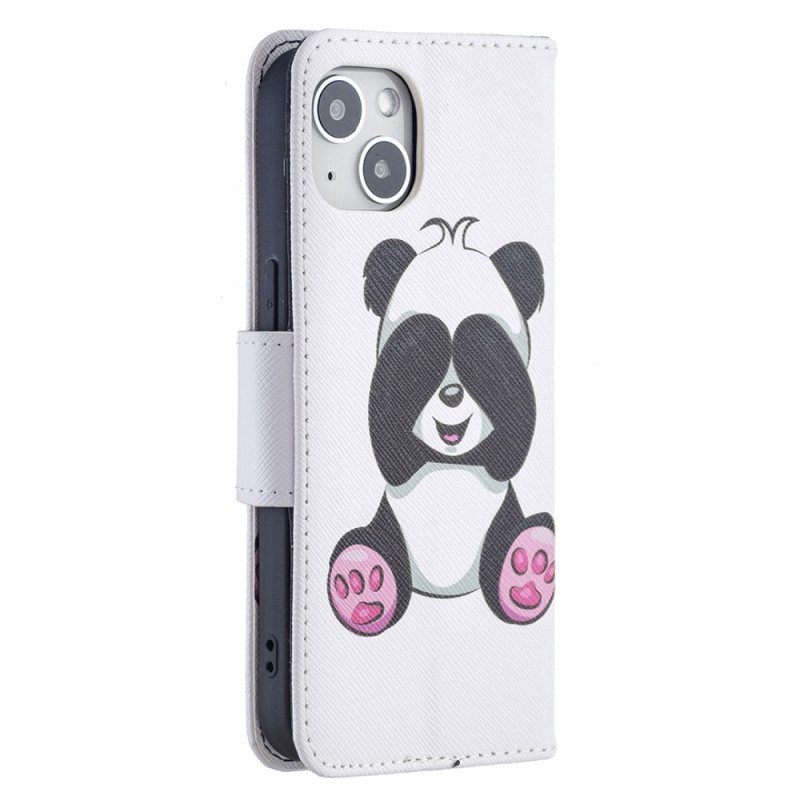 Nahkakotelo iPhone 15 Panda