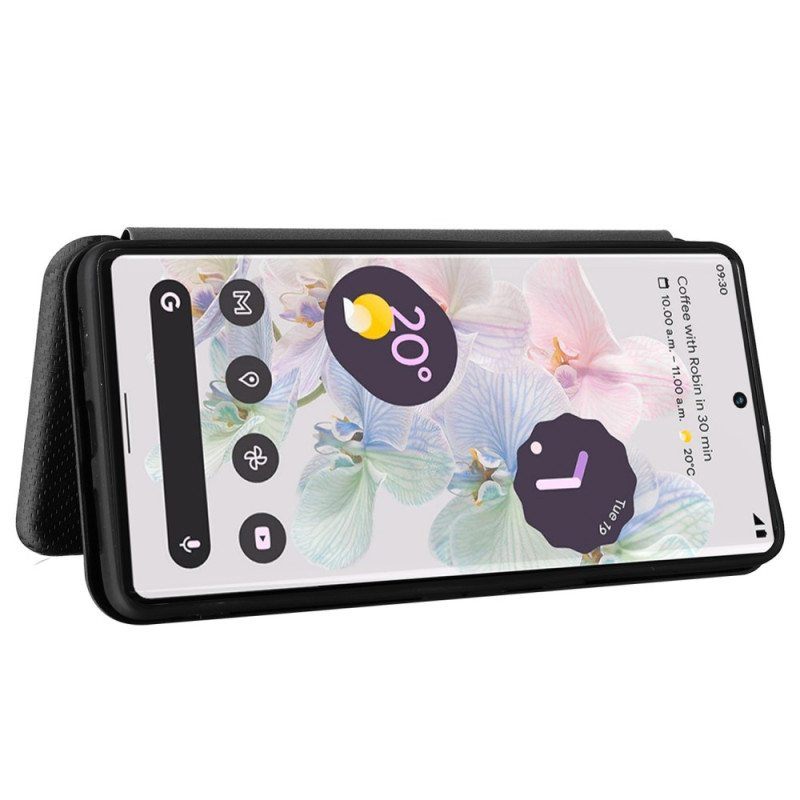 Puhelinkuoret Google Pixel 7 Pro Kotelot Flip Hiilikuitu