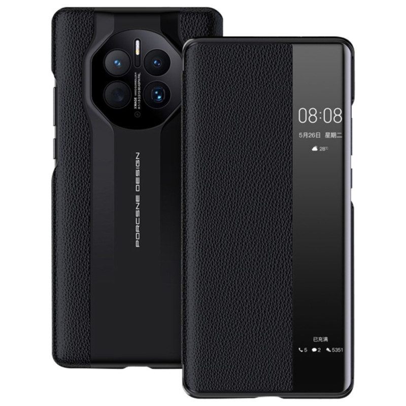 Puhelinkuoret Huawei Mate 50 Pro Litsi Tekonahkaa