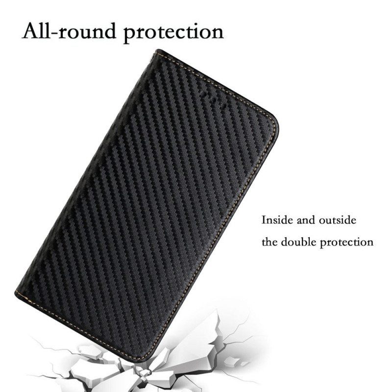 Puhelinkuoret Samsung Galaxy S23 Ultra 5G Suojaketju Kuori Kotelot Flip Strappy Carbon Fiber Style