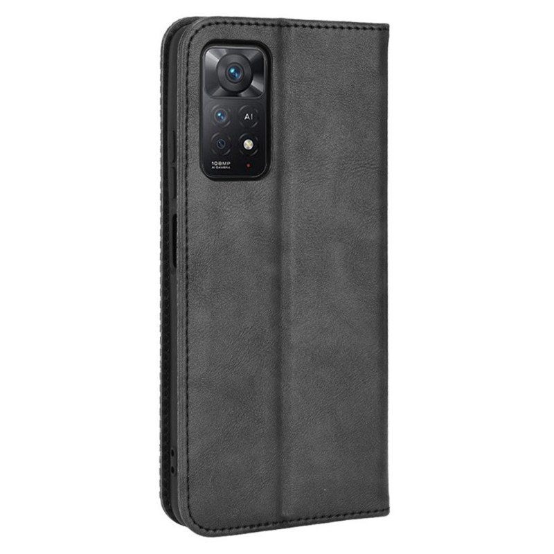 Puhelinkuoret Xiaomi Redmi Note 11 Pro / 11 Pro 5G Kotelot Flip Tyylitelty Vintage-nahkaefekti